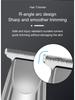 Slicked Back Digital Hair Clipper: Fast-Charging, LCD Display, Compact Stainless Steel Electric Trimmer