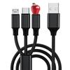 Three-in-One Flash Charging Cable: Portable USB Gift for Fast Mobile Charging