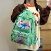 Cartoon Pattern Stitch Kids Backpack With Lightweight Nylon For Education School