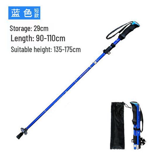 Lightweight Aluminum Folding Telescopic Trekking Pole for Hiking & Climbing