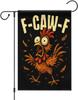 F-CAW-F Chicken Funny Quote Rooster Humor Ags Party Supplies Backdrop Wall Decor for Outdoor Indoor House Garden Greeting  LLX