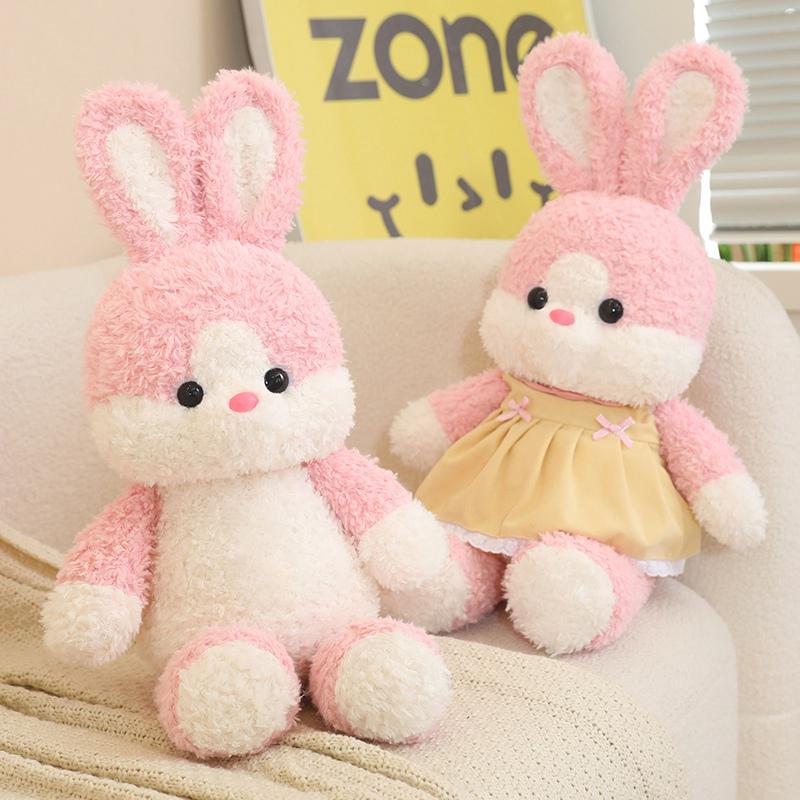 Cute Cartoon Brown Bear Pink Rabbit Plush Toy Soft Stuffed Animal Elephant Doll Home Decor Kids Gift