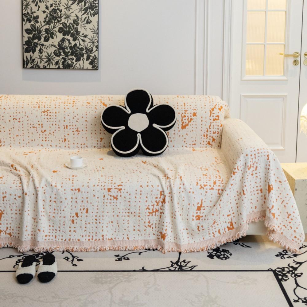 Nordic Throw Blankets for Sofa Bed Single Four Season Plush Sofa Cover Dust Anti-cat Scratch Protection Cover Two-seat Sofa