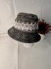 Versatile lace old washed denim bucket hat women spring and summer plain face covering face small bucket hat sunshade basin hat
