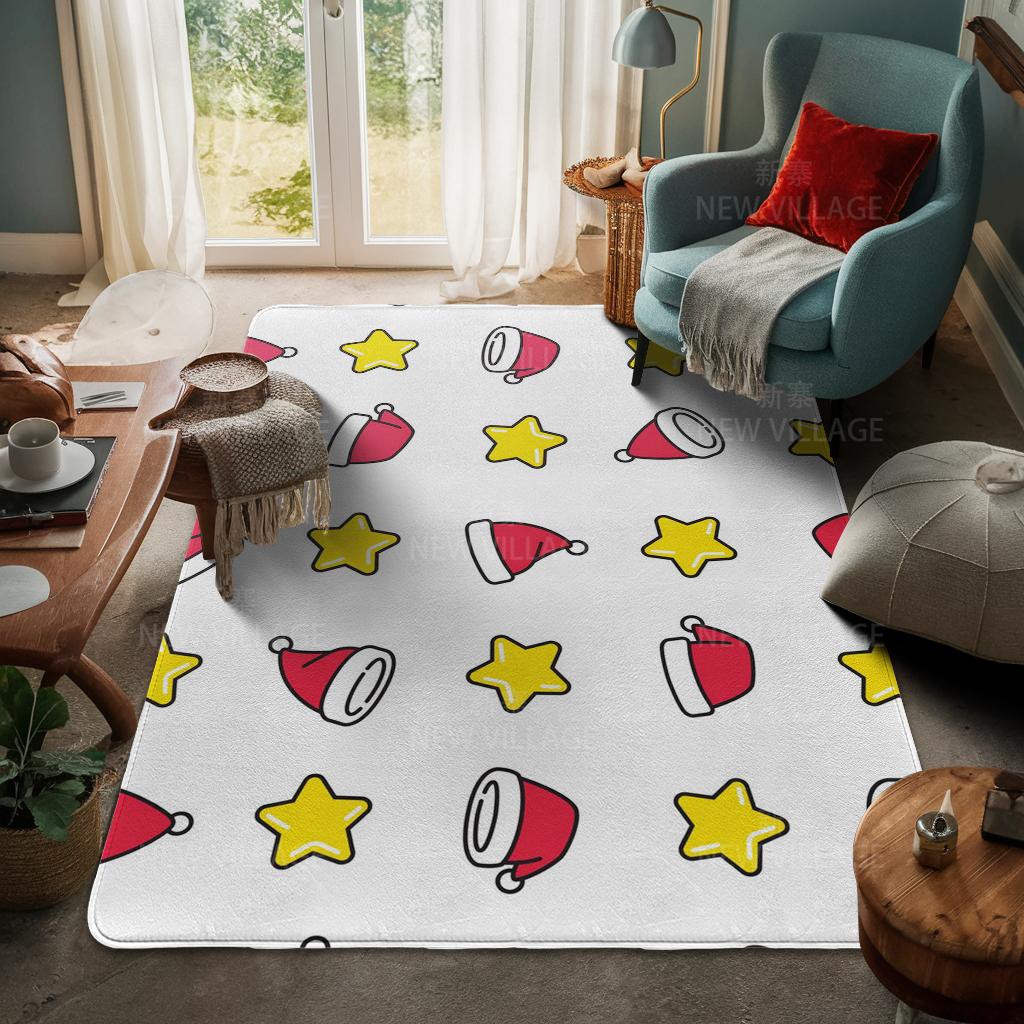House Entrance Carpet Home Door Mat Living Room Bath Foot Bathroom Non-slip Water Absorption Rugs Bath Merry Christmas Winter