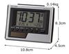 RHYTHM Alarm Solar 8RZ215SR19 Clock, Radio-Controlled, Powered, Temperature, Calendar, Silver, 8.3x10.8x4.5cm,
