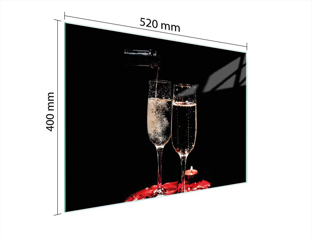 SZKLANA DESKA DO KROJENIA 52x40 WINO