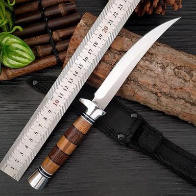 5.5inch Stainless Steel Boning Knife Forged Fishing Hunting Knife with Sheath Chef Butcher Cooking Knife Meat Cleaver