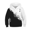 3D Černobílé designové mikiny Dětská mikina přes hlavu s dlouhým rukávem Chlapecká Dívčí Mikina Topy Streetwear Dětské oblečení Sudadera
