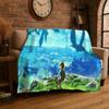 Classic Game Z-Zelda Cartoon Link Flannel Blanket Soft Warm Throw Blanket for Bedroom Living Room Bed Travel Camping Picnic