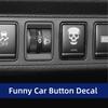 9Pcs/Set Waterproof Vinyl Skull Stickers, Auto Interior Engine Start Button Decal, Fashion Car Interior Decoration Accessories