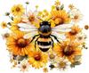 QT2335#15cm The Little Bee In The Flower Group Car Sticker, Suitable for Laptop, Car, Truck, Van, SUV, Motorcycle, Bumper, Window