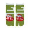 Noren Tabi Socks Tabi Made In Japan with Nara Crew Japanese for and Unisex Kids' (Japanorama/Daruma Design) - Two-Toe Socks, Cotton, Length,