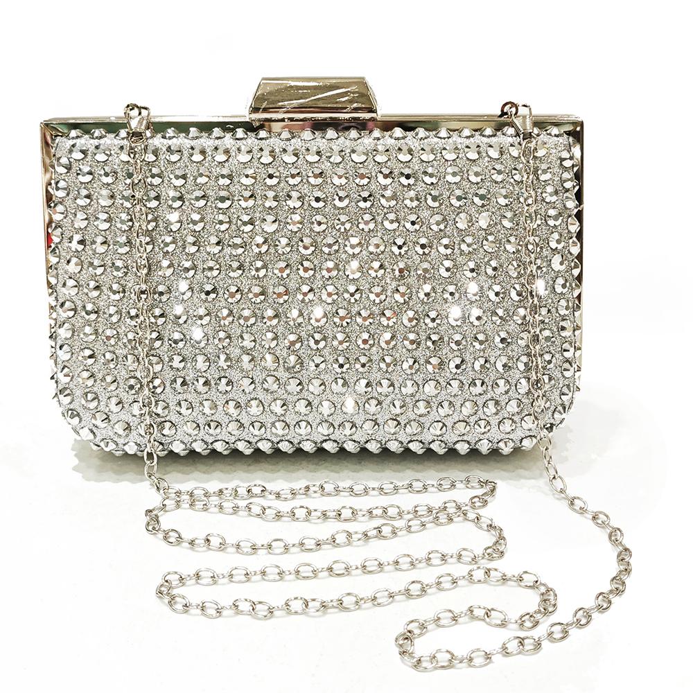 

Gold/Silver Women Evening Clutches Luxury Crystal Clutches Diamond Lady Purses Female Rhinestone Handbags Stone Gold Clutch 22cmX14cmX5cm