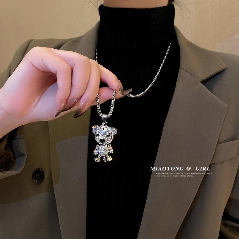 Tiger Autumn And Winter Sweater Chain Women'S Tide Long Temperament Titanium Steel Necklace Chinese New Year Accessories Decoration Cool