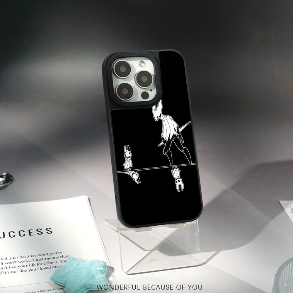 Super fashion Hollow Knights game Phone Case for iPhone 17 16 e 15 14 13 12 Pro Max Sheepskin Silver-edged protective case