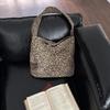 Korean Version Autumn and Winter Lazy Wind Texture Leopard Print Cloth Bag Bag Niche Large Capacity Shoulder Tote Bag Shopping Bag