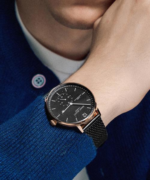 

[St. Scott LONDON] St. Scott LONDON Wimir Metal Watch - Black + NATO Strap ST5115M-RBB BK