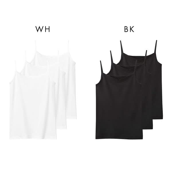 GUNZE Kitemiru Cotton Soft Camisole Set Size 100% 3-Piece (WH-White, M)