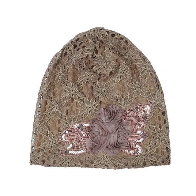 New Butterfly Flower  Women Hip-hop Cap Beanie Winter Slouch 5 Colors One Size Elastic  Slouchy Hat