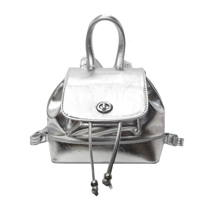 Solid Color Texture Portable Small Backpack Bag Women's New Fashion Casual Backpack Small Bag