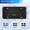 1 Pack License Plate Frames, TPU Black Car Licence Plates Frame Holder for Men and Women - Front & Rear Plate Frame Protector with Screw Kit