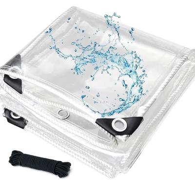 Transparent Rain Tarpaulin Thickened Windproof Rainproof Tarp Multipurpose Water Resistant Tarp