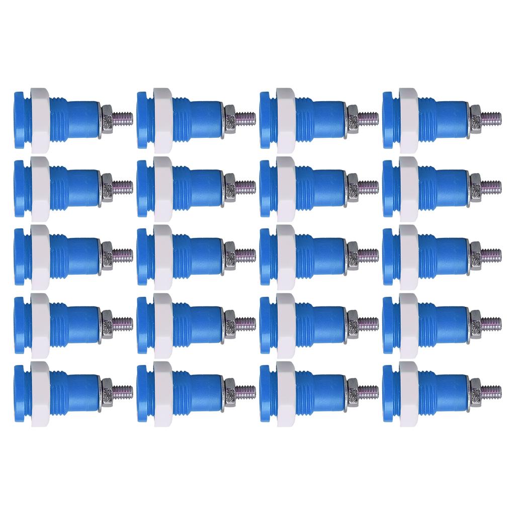 20Pcs Banana Socket 4mm Good Transmission Extensive Use Excellent Manufacture Electrical Connection AccessoriesBlue