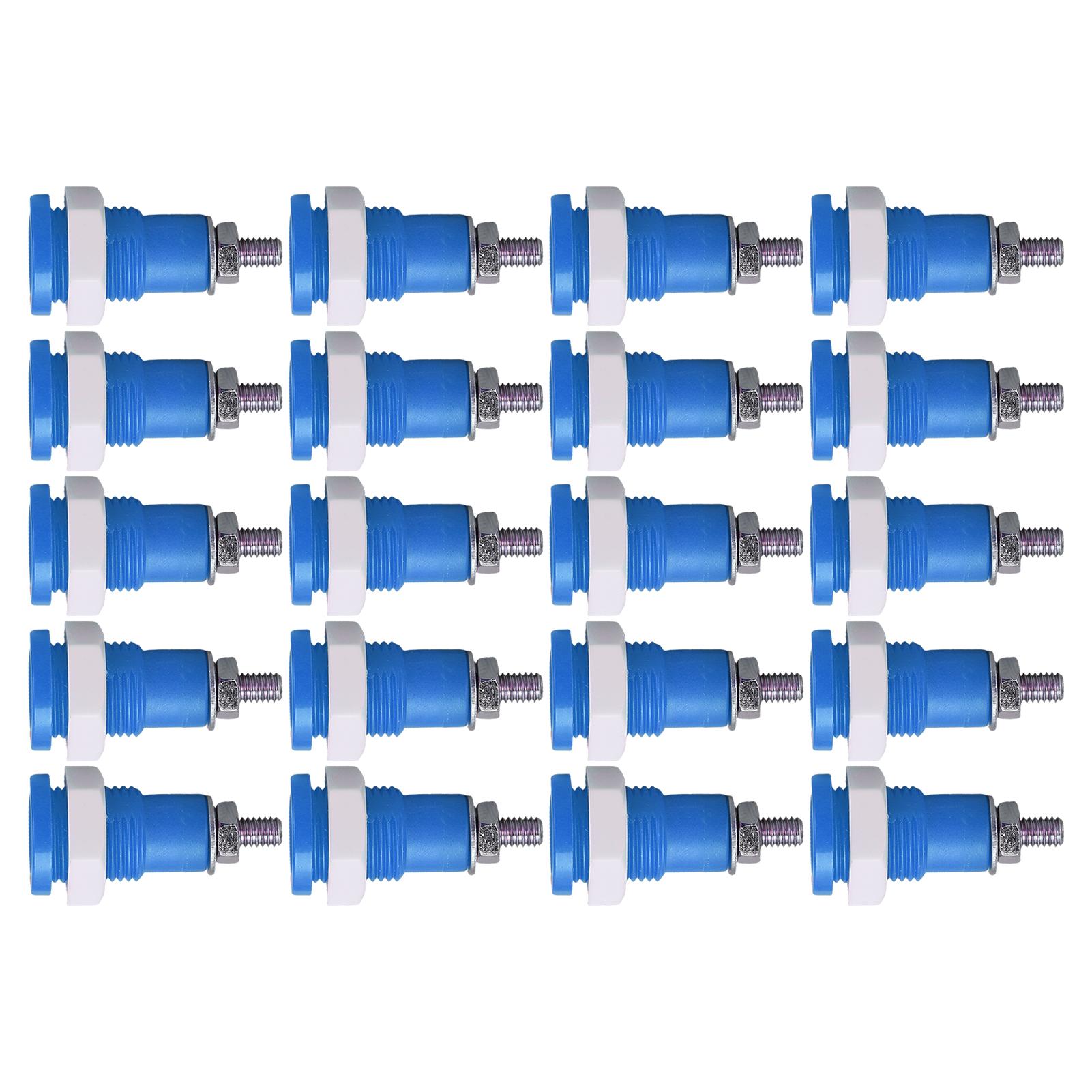 

20Pcs Banana Socket 4mm Good Transmission Extensive Use Excellent Manufacture Electrical Connection AccessoriesBlue синій
