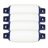4 Pcs Inflatable Boat Bumpers Ribbed Twin Eyes Buoys Docks Shield Protection Bumper with 4 Ropes for Yachts Boats