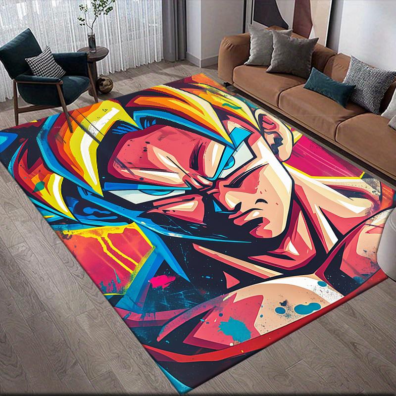 

Dragon Ball Super Saiyan Goku Anti-Slip Rug, Rectangular Carpet for Home Living Room & Sofa Zone 60x90cm