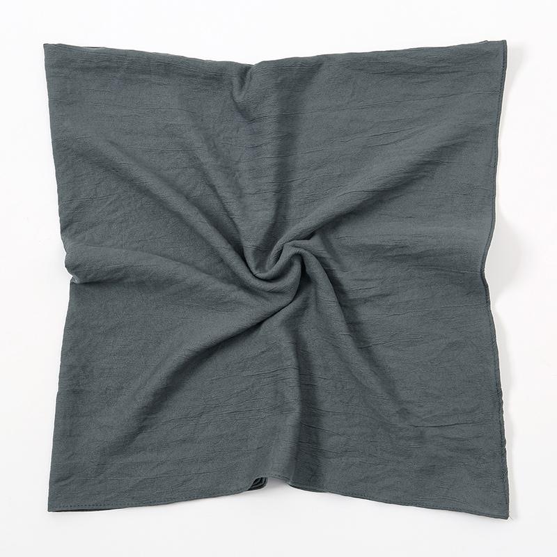 90*90cm Thin Soft Square Scarves for Women Simplicity Solid Color Cotton Linen Headscarf Muslim Female's Hijabs Bag Accessories
