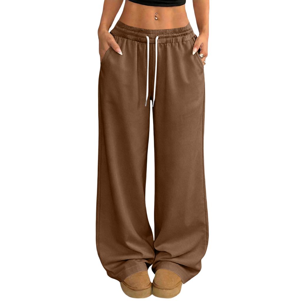 Damen Lässige und Modische Elastische Taille Weite Hose