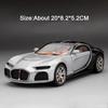 1:24 Tourbillon Atlantic Alloy Sports Car Model Diecast Toys Doors Opened Rubber Tire Pull Back Miniature Vehices Birthday Gifts