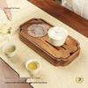 Walnut Chinese Style Solid Wood Tea Tray for Gongfu Tea Ceremony - Compact Water Storage for Home or Office Use