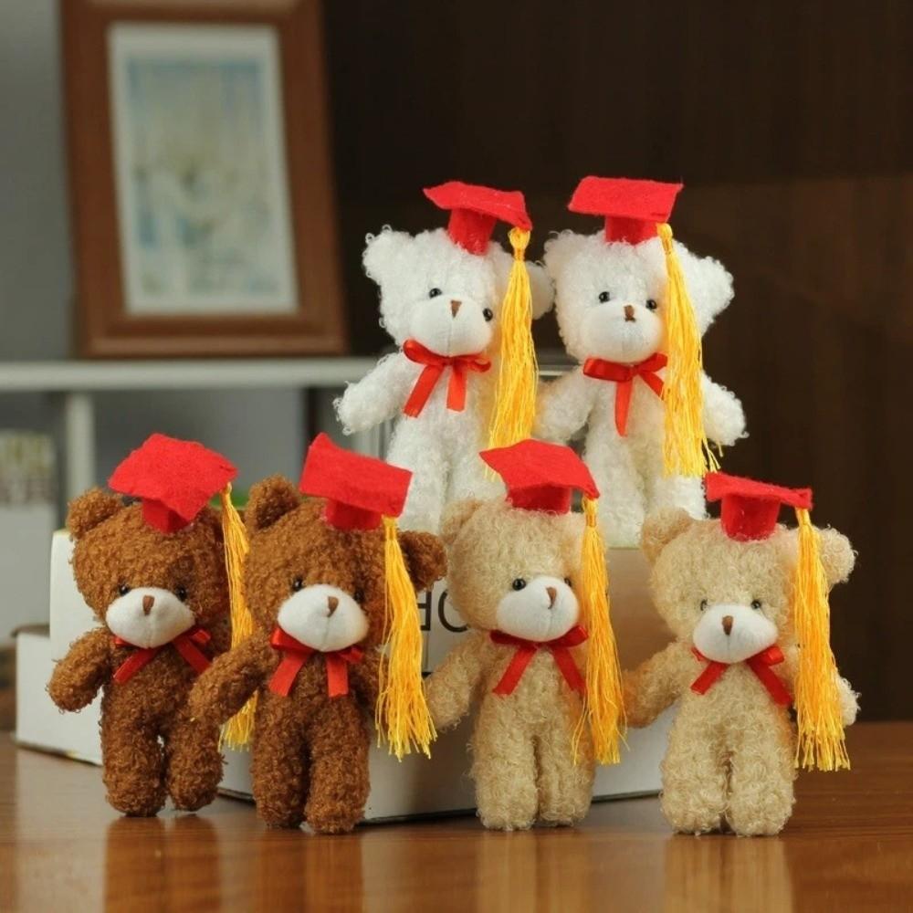 Cute Graduation Bear Doll 14cm Dr Bear Doll Cartoon Bear Pendant  Graduate Gifts