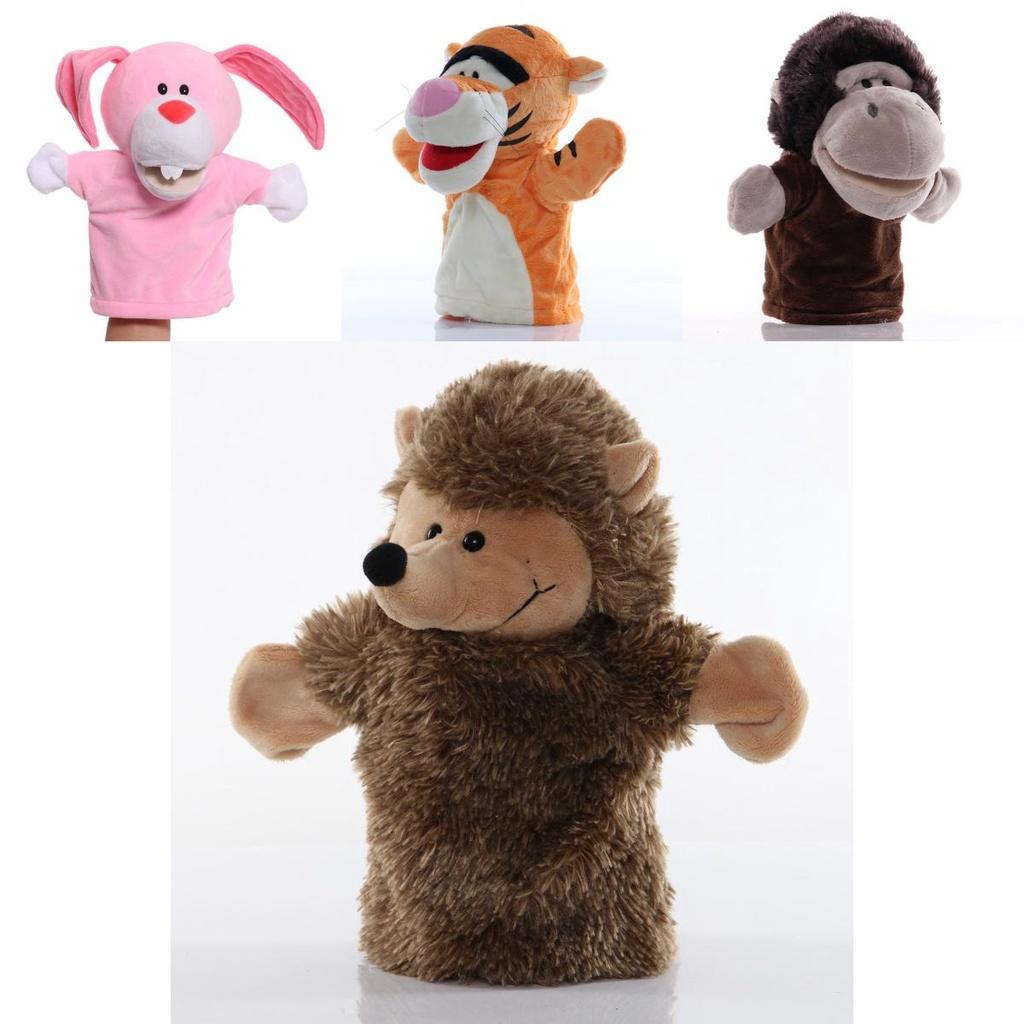 Wholesale Plush Toy Hand Puppet Cartoon Animal Doll With Movable Mouth Interactive Toy For Kindergarten And Parent-child Interaction 25cm Tall