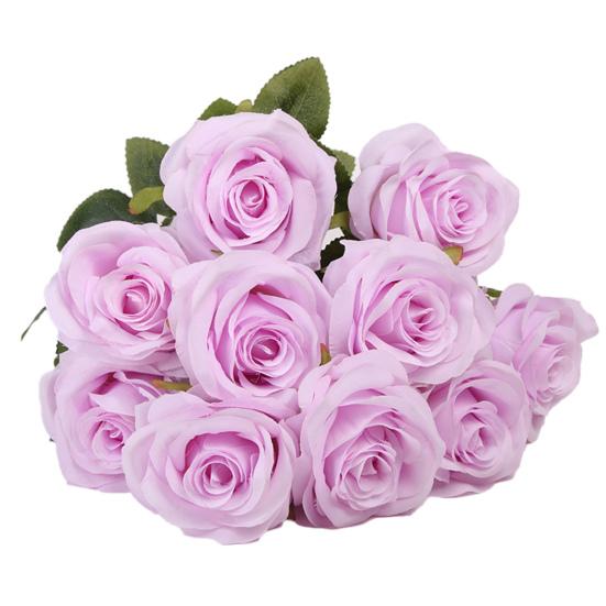 Faux Flower Realistic Looking Eye-catching Practical Good 10 Heads Wedding Party Faux Bouquet Decoration for Dorm