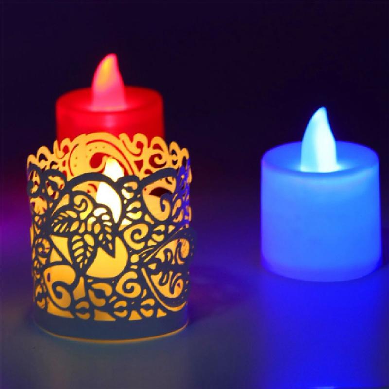 A44Z-50PCS LED Candle Lampshade Laser Cut Napkin Ring Napkin Buckle Holder Laser-Hollowed Lampshade Party Table Decor