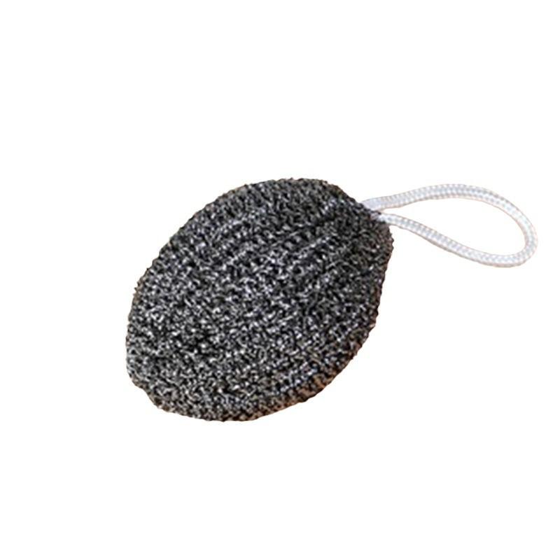 Large Encrypted Stainless Steel Wool Ball with Lanyard - Kitchen Pot Brush & Dishwashing Wire for Cleaning Oil Stains & Rust.