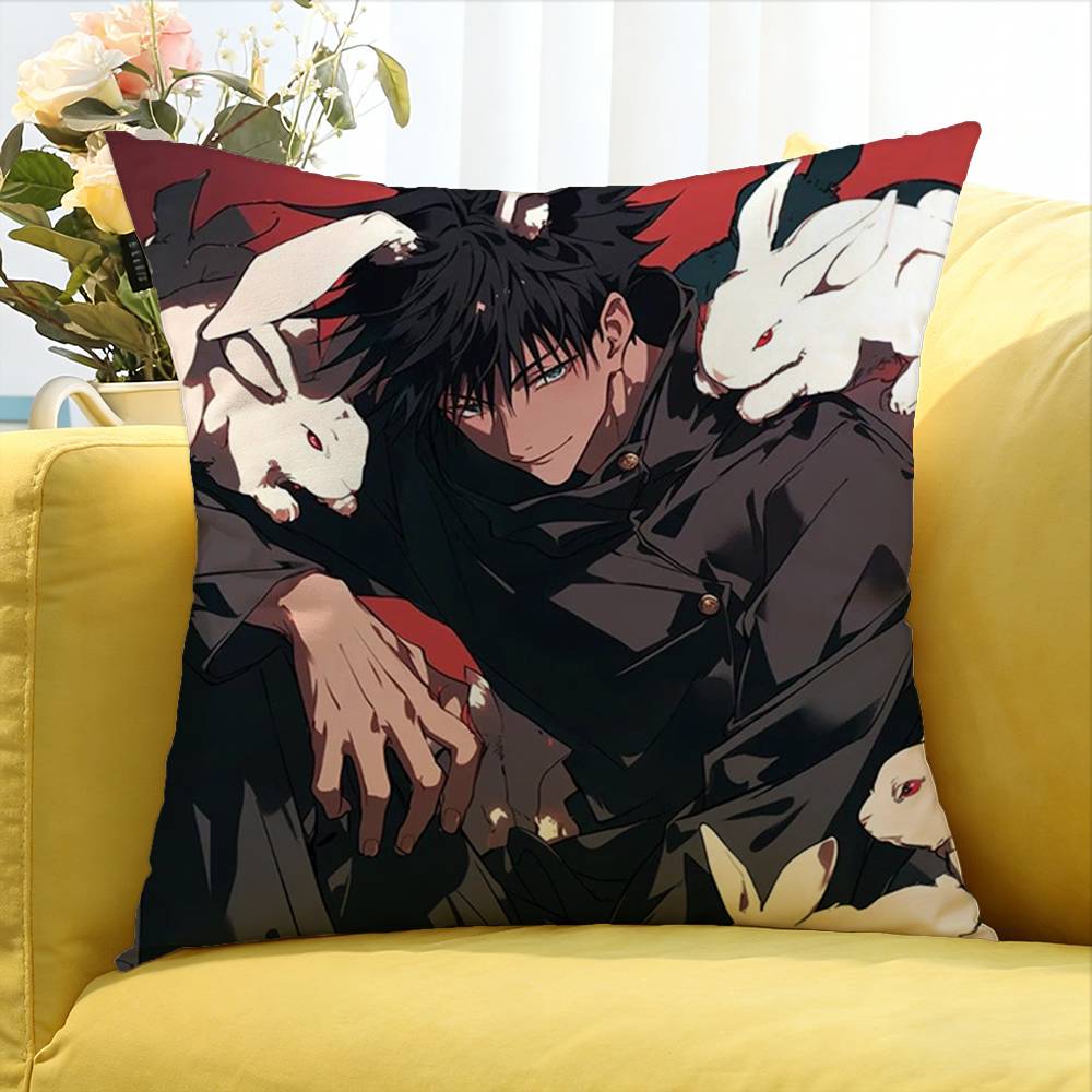 Fushiguro Megumi Anime World Various Sizes Square Pillow Case For Car Home Bedchamber Decor