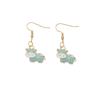 Happy Cow Oil Drop Alloy Rubber Band Headgear Pendant Earrings
