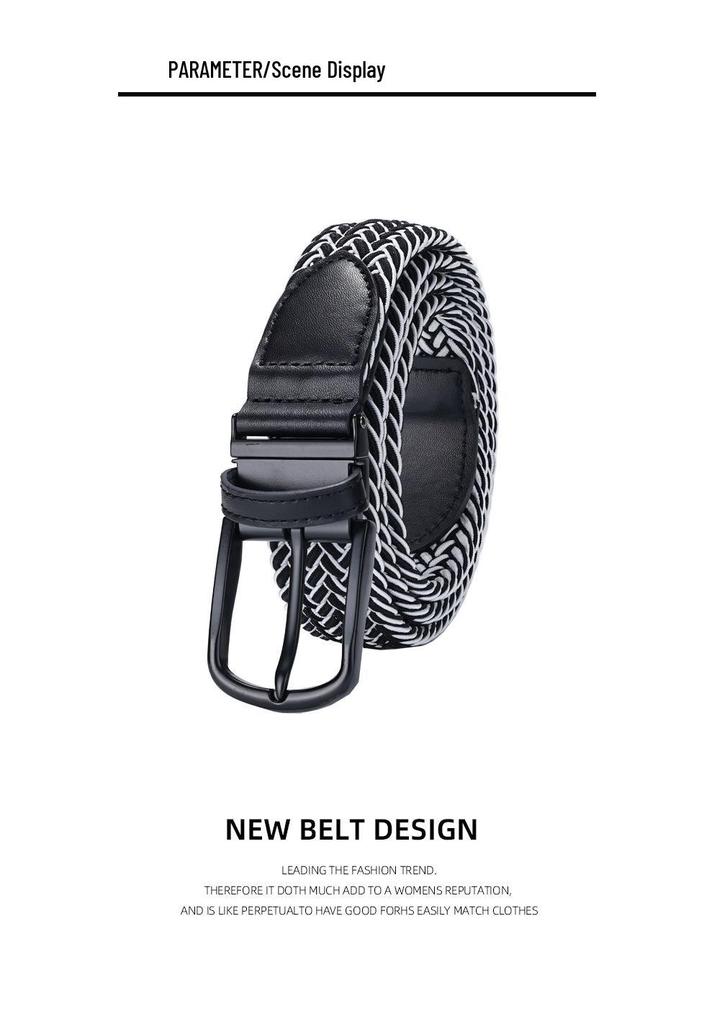 Men's Tactical Nylon Pin Buckle Belt - Woven Leather for Outdoor & Workwear