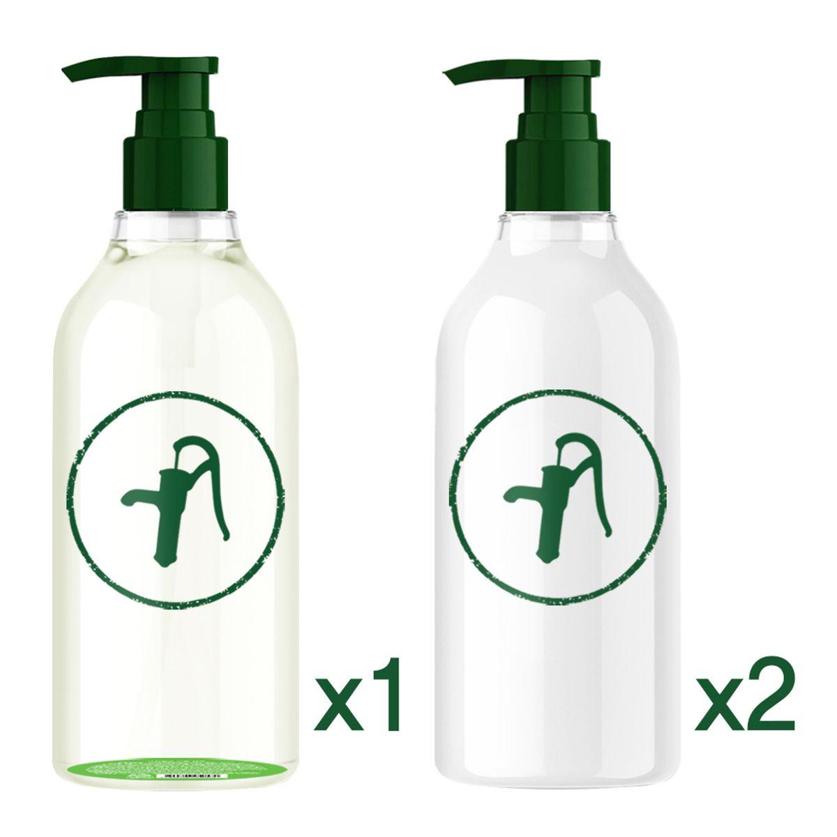 [Scalp Line] Green Pump Normal Shampoo x1 + Moisture Treatment x2