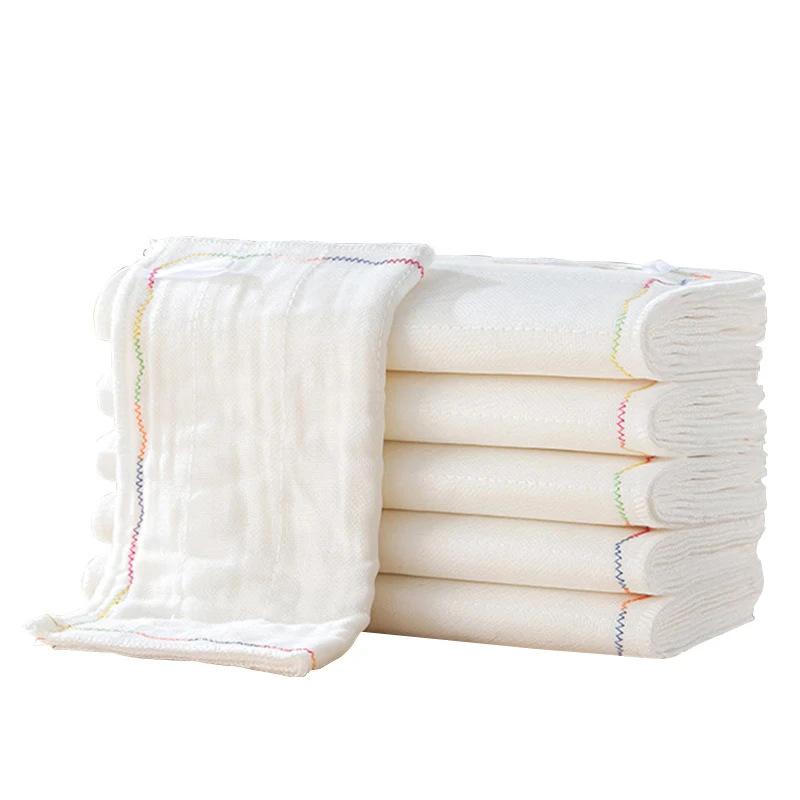 

Салфетка Rainbow Oily Wipe из многослойной хлопчатобумажной пряжи, впитывающая ткань для мытья посуды, не оставляющая жиров и волос, кухонное полотенце для мытья посуды 1PCS белый