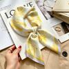 Simple temperament Spring and summer female imitation silk scarf versatile Korean version casual small square scarf neck protection decorative scarf