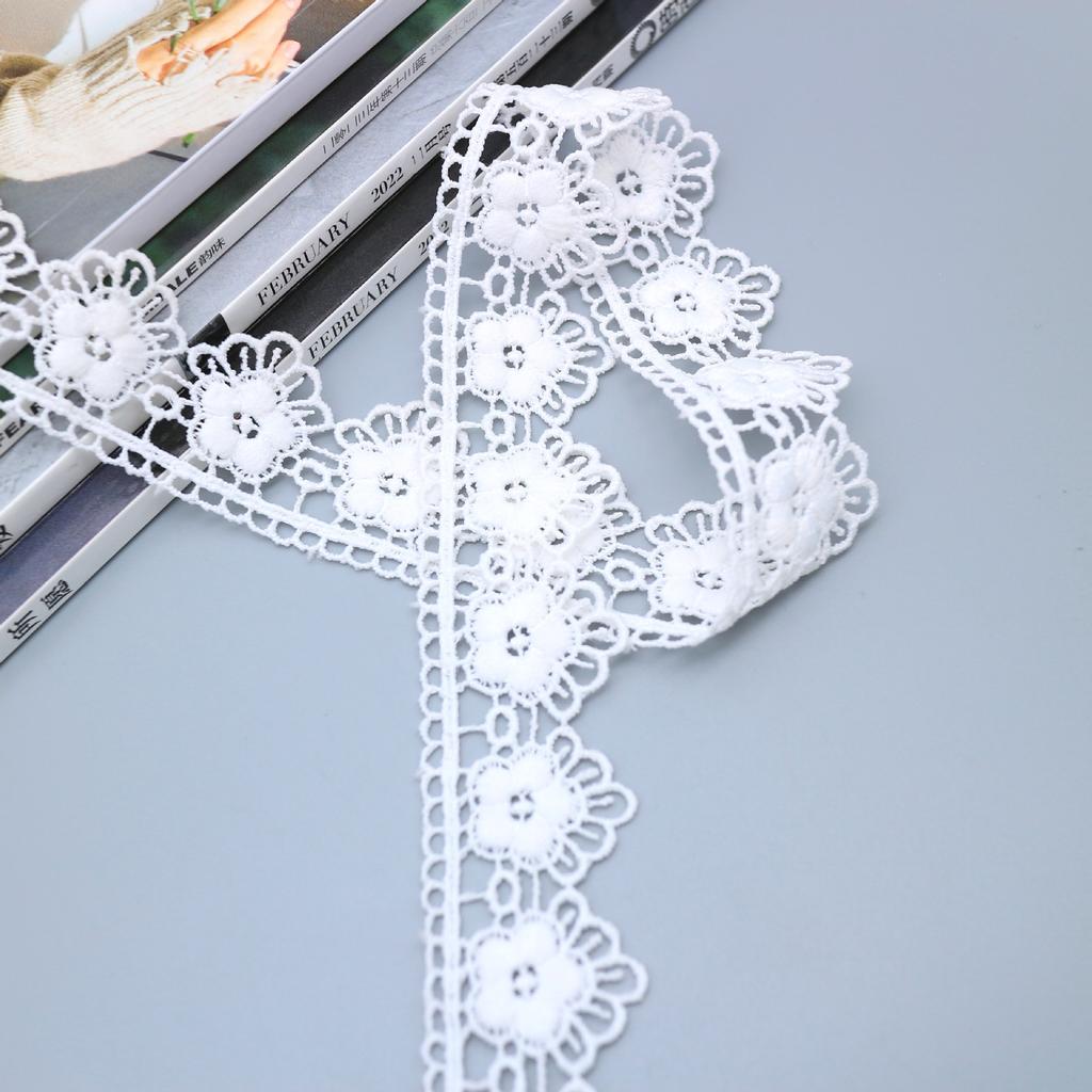 Milk Silk Lace, Lace Accessories, Clothing Decoration Diy Unilateral Flower Computer Embroidery, Water-Soluble Lace