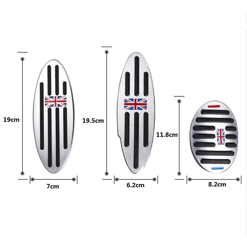 3 PEÇAS Para MINI Cooper S JCW Countryman F60 R60 R55 R61 F54 F55 F56 F57 Pedais de Apoio de Pé Adesivos Decorações Acessórios
