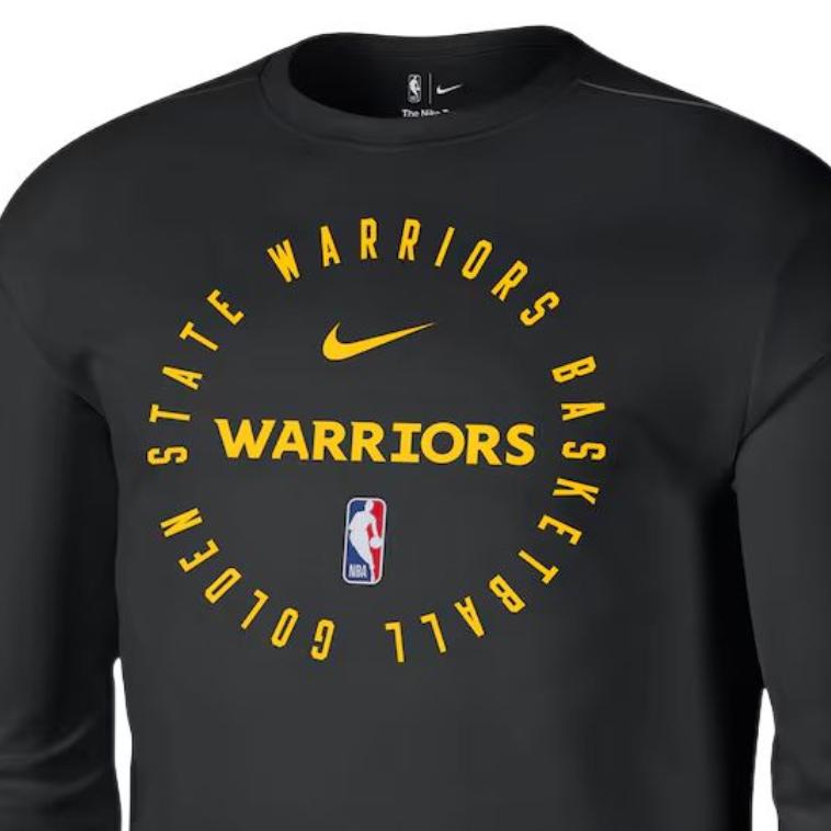 Nike NBA Golden State Warriors 2024/25 Season Crew Neck Pullover Long Sleeve T-Shirt Men Tops HF1446-010