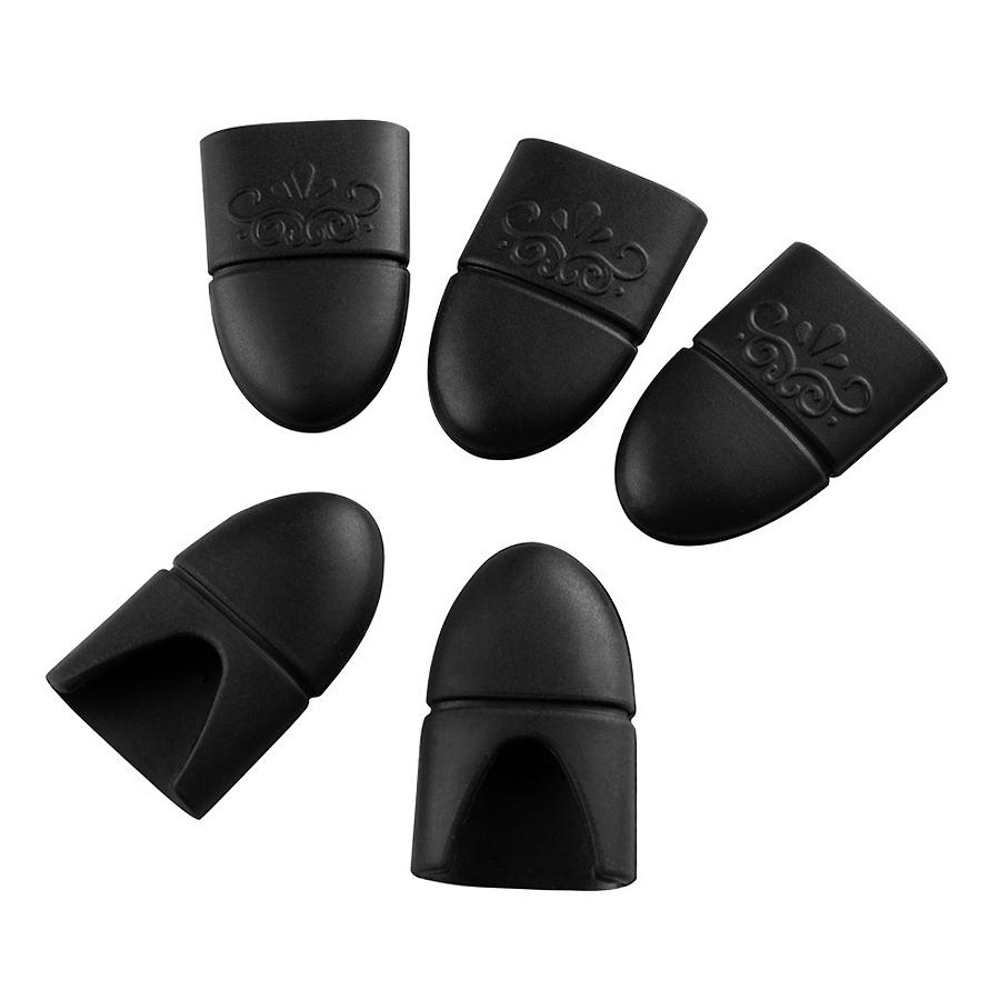 5Pcs Wearable Nail Soakers Pad Holder, Reusable Silicone Soak Off Caps for UV Gel Polish Remover Nail Art Removal Tools